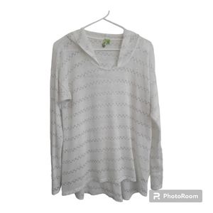 FREE SOCIETY long sleeve hood cover up/layering piece in women XL. Lightweight